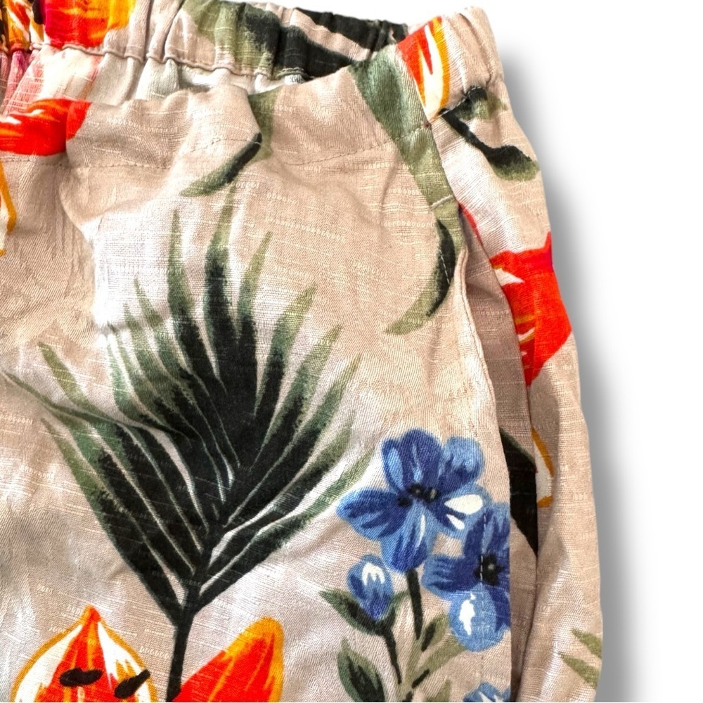 White Stag Size L (12-14) Tropical Print Drawstring Waist Beach Pant w/ Pockets - Picture 6 of 7